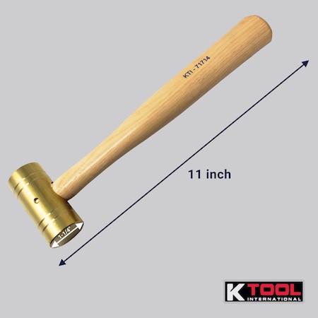K-Tool International Brass Hmmr, Non-Sparking, Wood Hndl, 16 oz. KTI-71714